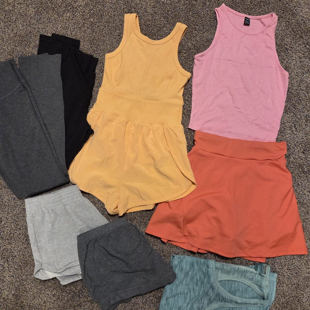 Aerie Yellow Jumpsuit and Pink Romper Set